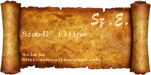 Szabó Ellina névjegykártya